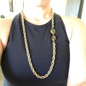 Antique Gold and Amber Necklace